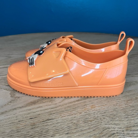 Mini Melissa Safari Jelly Pop Cat Sneakers Slip On Orange Kid’s 12 - Picture 5 of 9